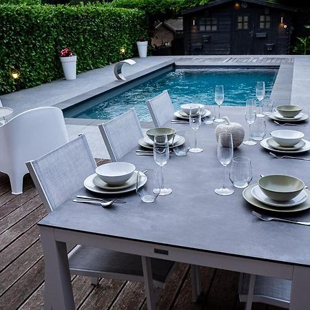 Chez Sabine Et Eric Maison Pour 6 Personnes Avec Piscine Chauffee Andenne Kültér fotó